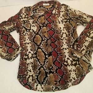 Calvin Klein Button Up Long Sleeve Top